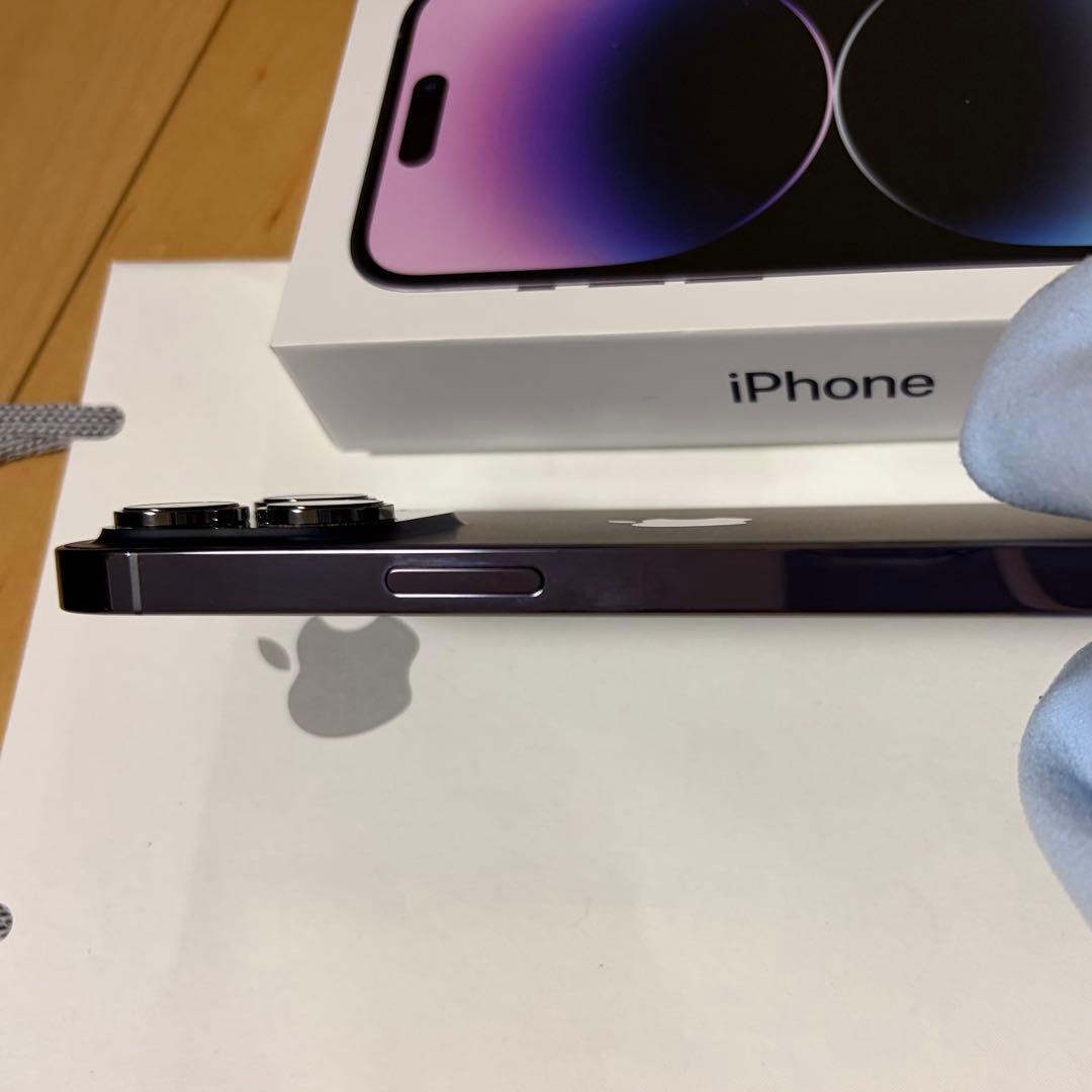 【良品/おまけ】 iPhone14Pro 256GB ディープパープル 箱 紙袋