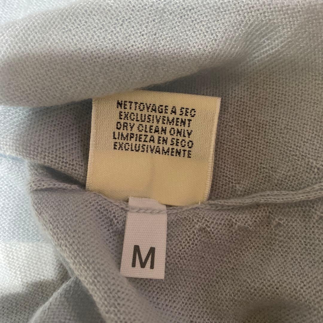 【送料無料】 HERMES アンサンブル カーディガン Mサイズ シルク 切替