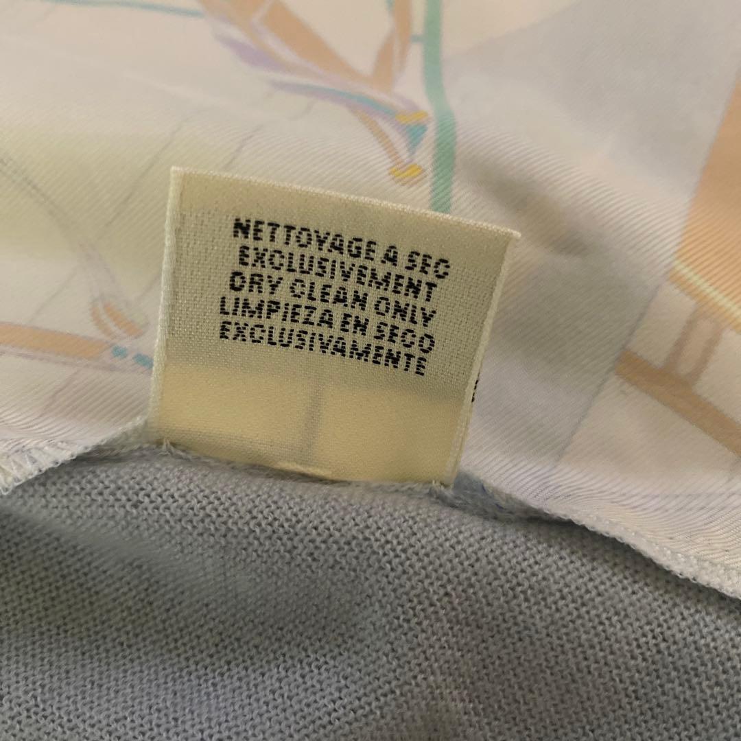 【送料無料】 HERMES アンサンブル カーディガン Mサイズ シルク 切替