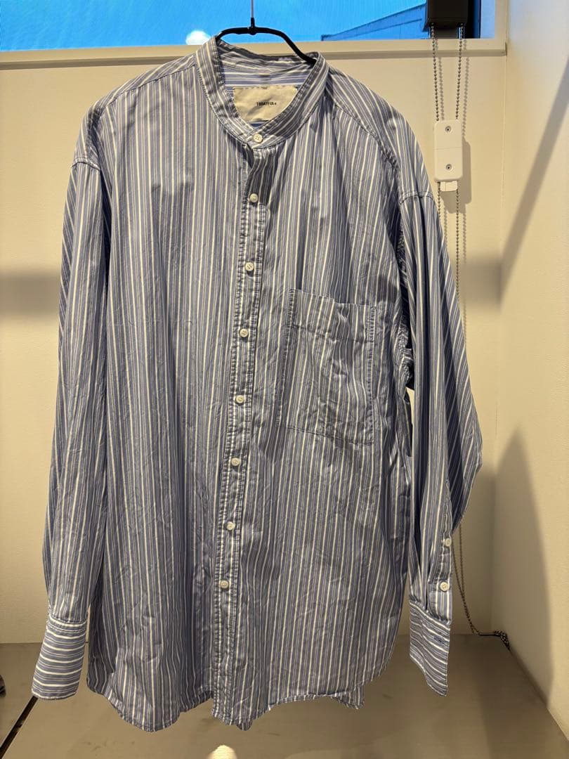 TODAYFUL ストライプオーバーシャツ　SAX