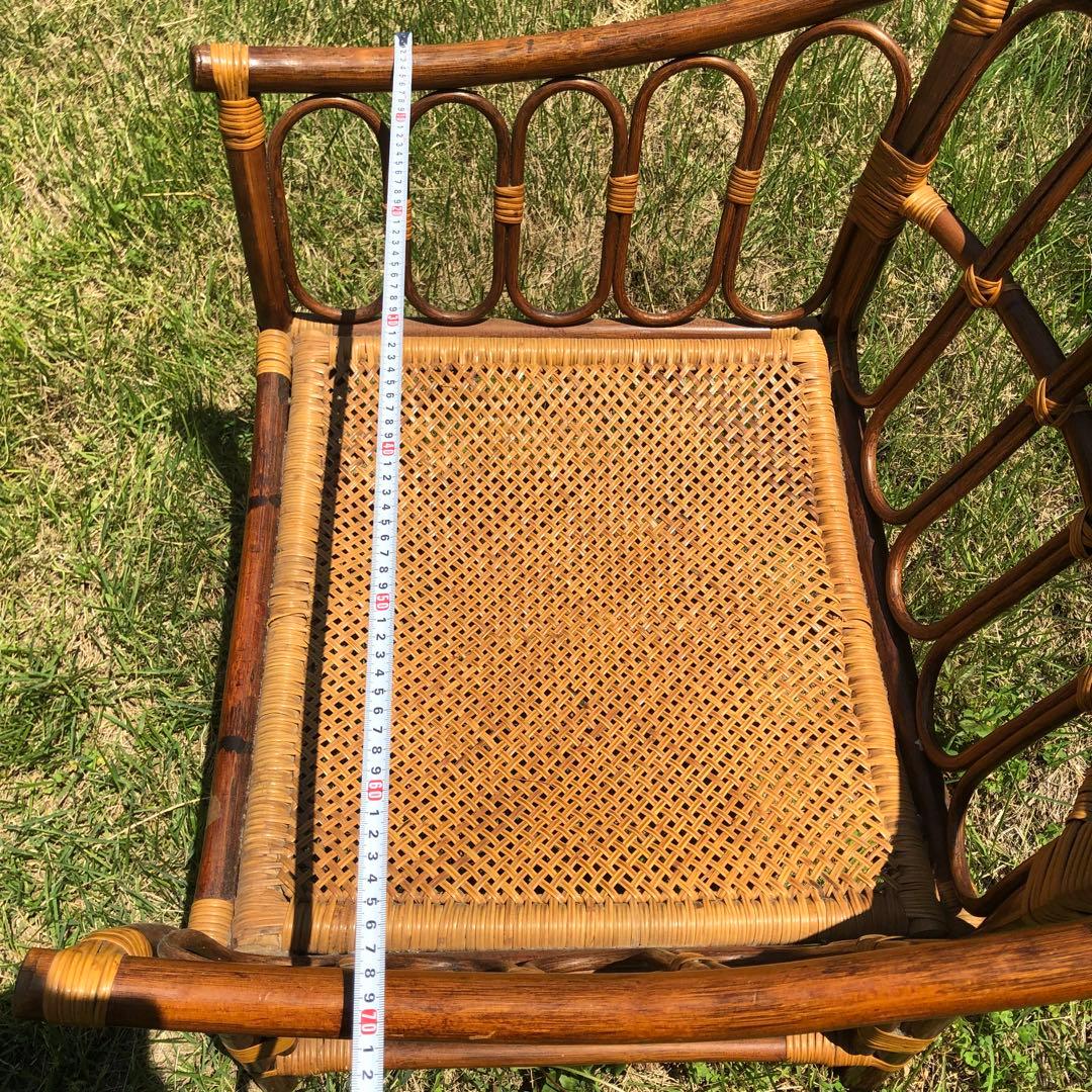 こ*ぶ様 【古家具】maruni Hiroshima 藤椅子　送料込み匿名配送