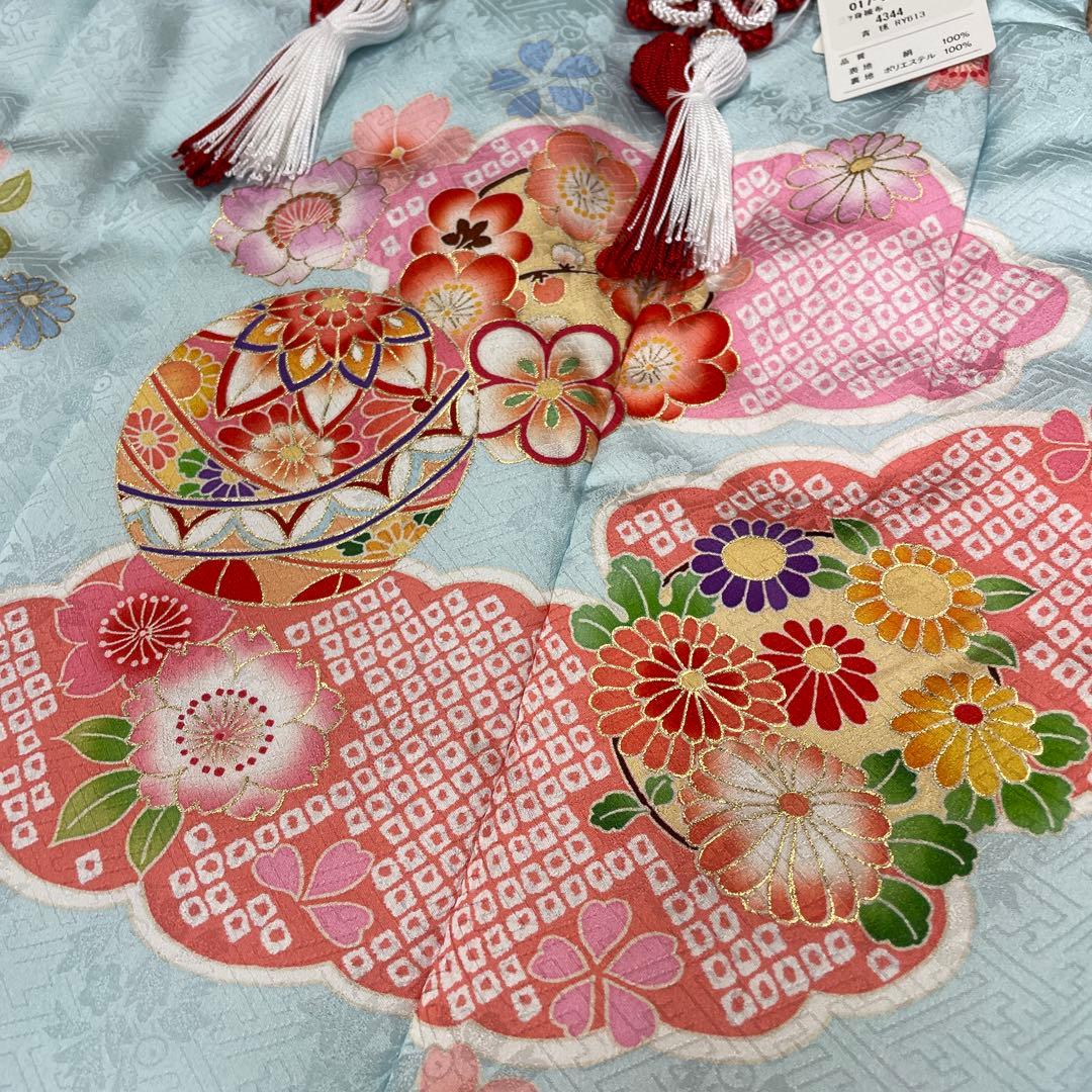 新品 正絹 ミツ身 被布 ヒフ 日本製 羽衣 七五三 三歳お祝い着 友禅 和装