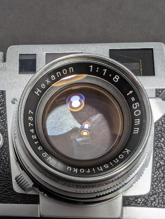 【外観美品・ 完動品】KONICA ⅢA 50mm F1.8 フィルムカメラ