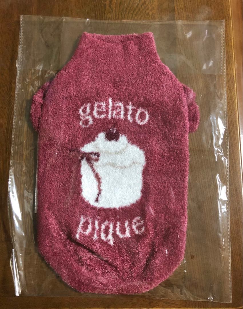 ジェラートピケ　オータムケーキジャガードプルオーバー　ピンク　レッド　Mサイズ