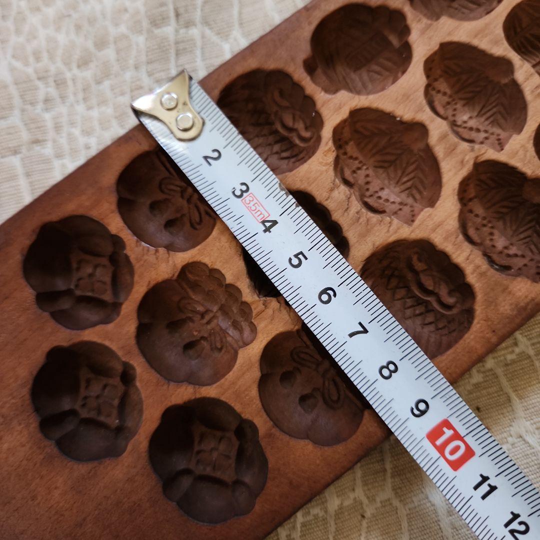 砂*薇様 菓子木型-204　古い 木型 菓子型 和菓子 木製 古道具 古物