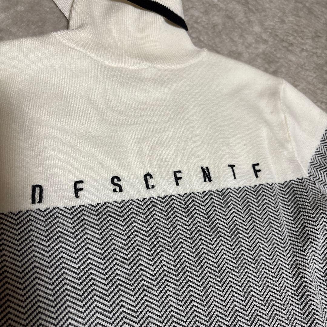 お値下げ不可…デサント　黒白　ニット　M 美品