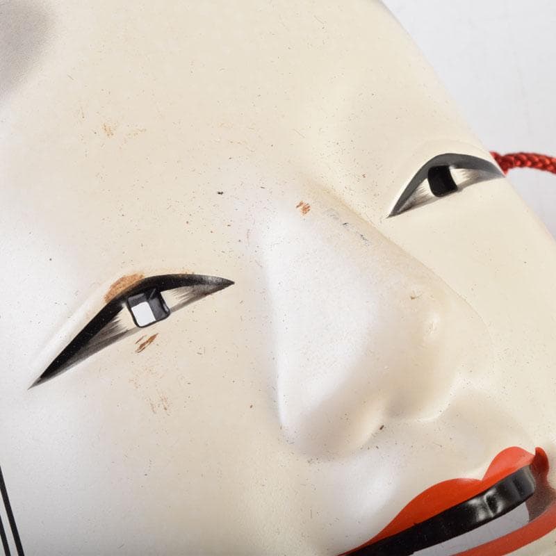 安達静岳作　能面　能楽　雅楽　陶器製　小面　お面　2点　N　9082A