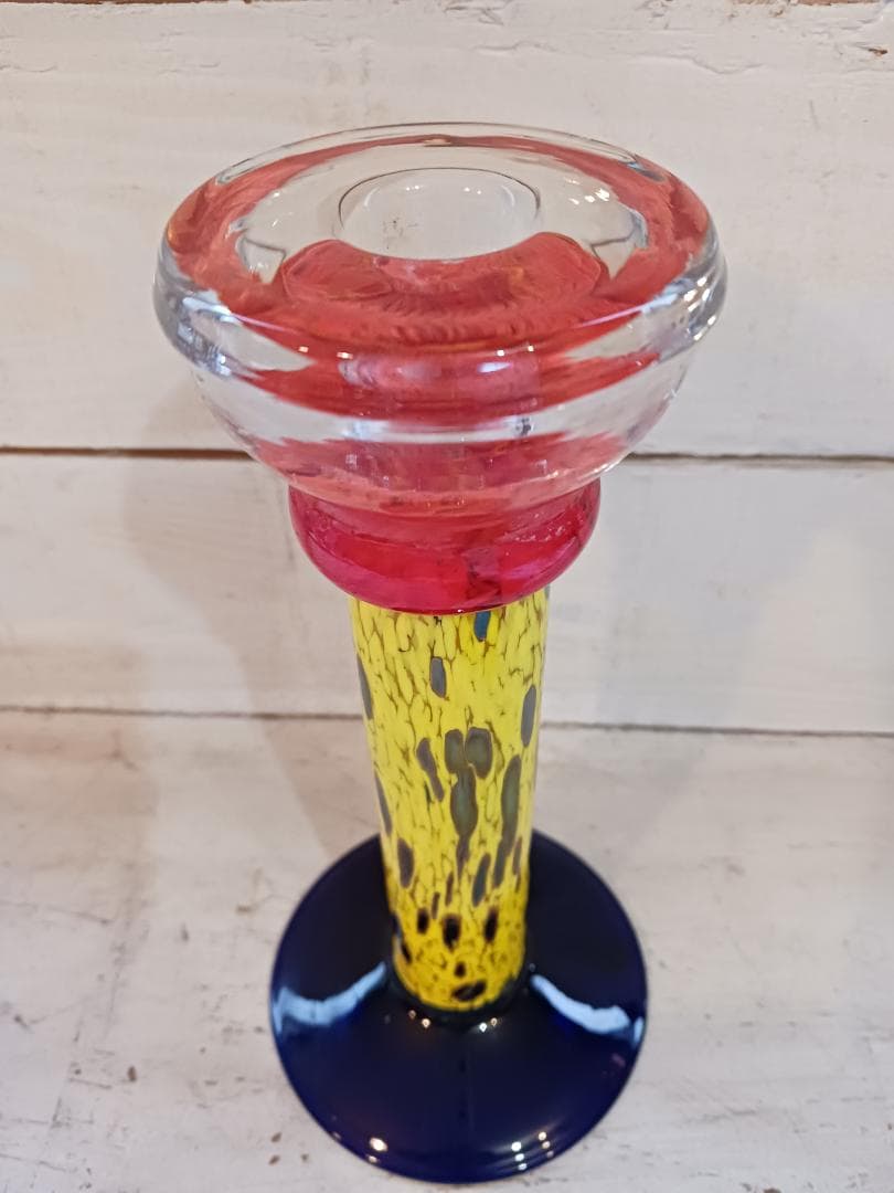 Eisch ガラス製キャンドルスタンド 燭台 ヴィンテージ アンティーク