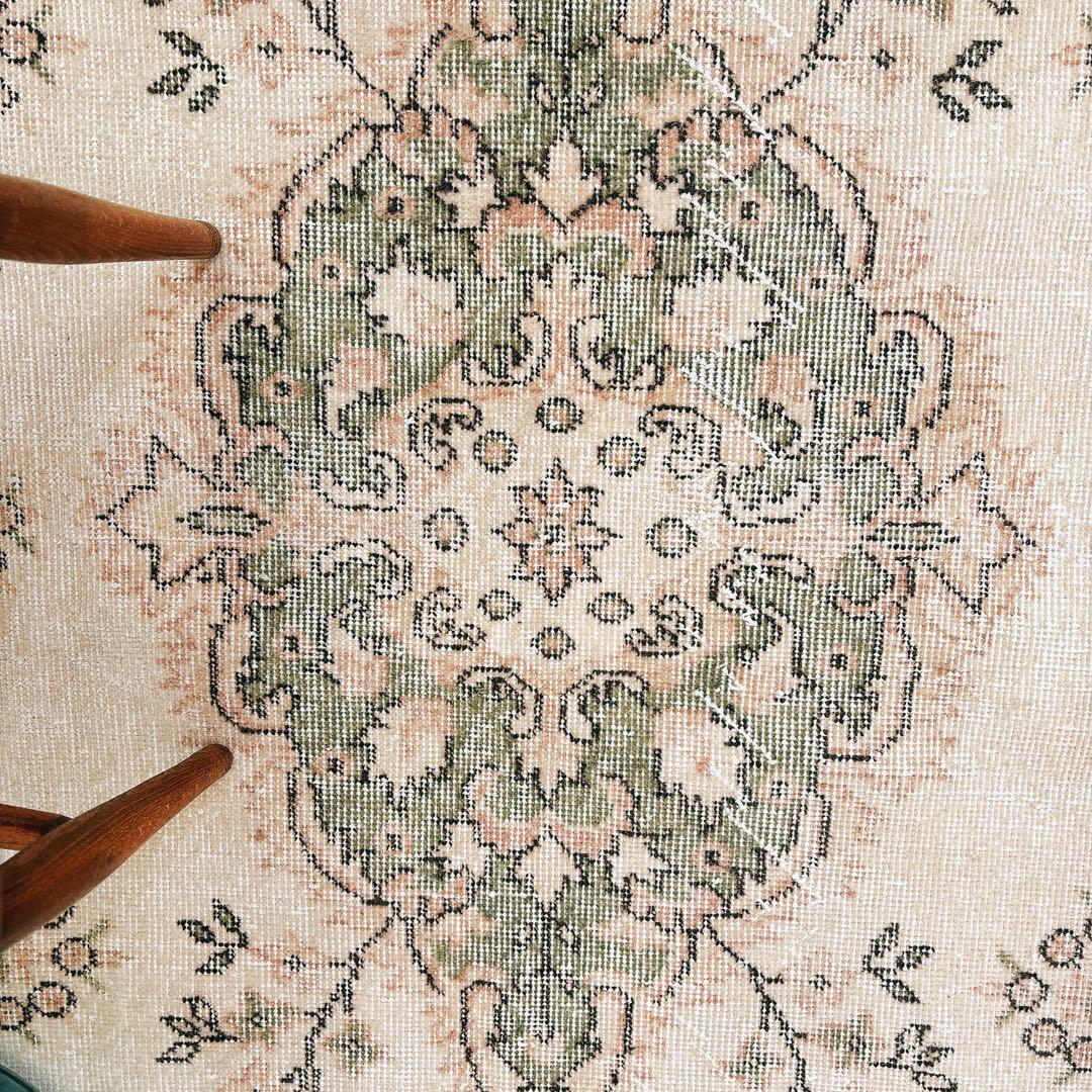 トルコ　ヴィンテージラグ　グリーン