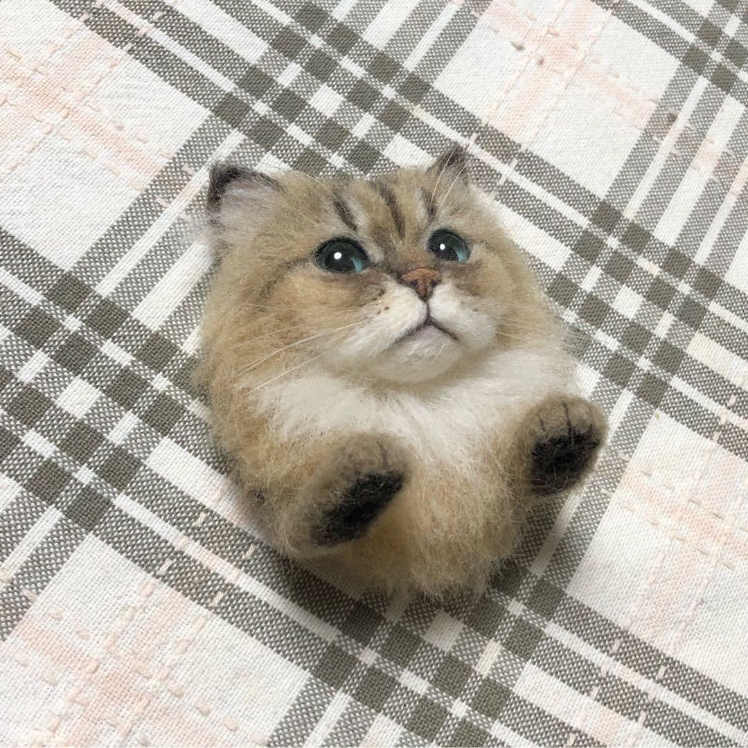 羊毛フェルト 猫 ハンドメイド 朱美