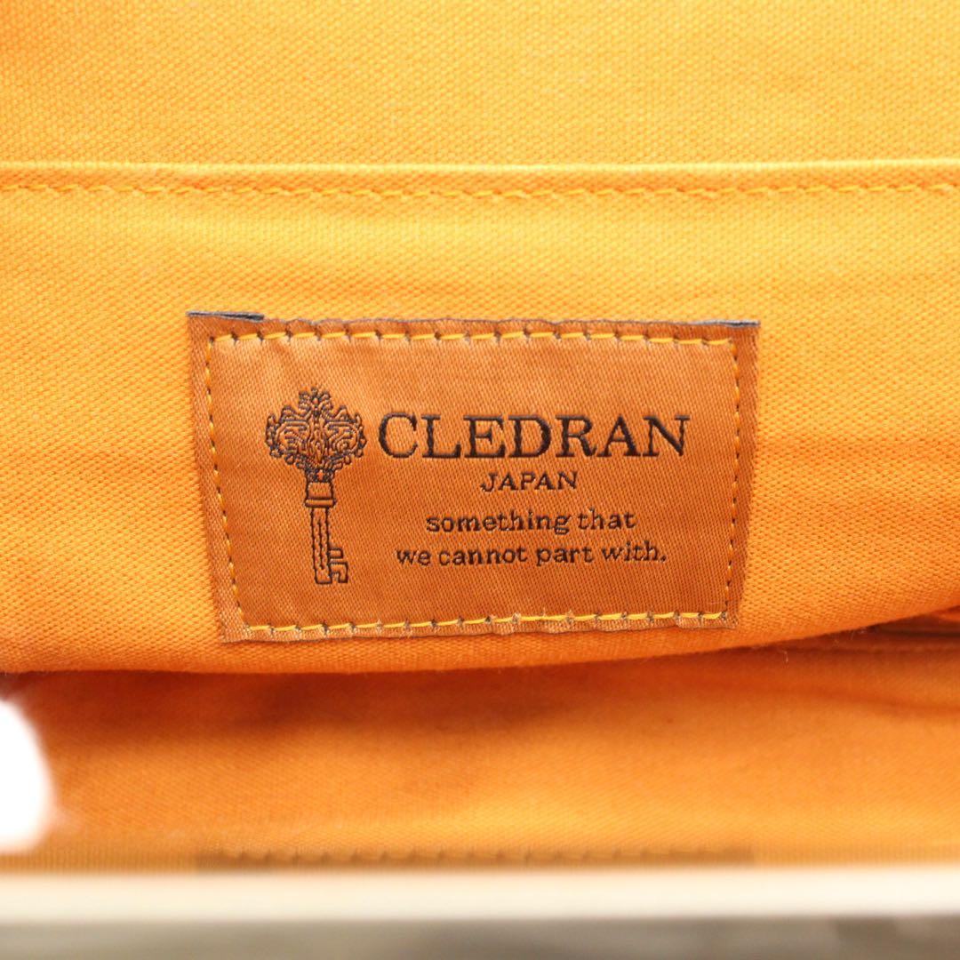 【美品】CLEDRAN ノム がま口 ポシェット ショルダーバッグ ブラック