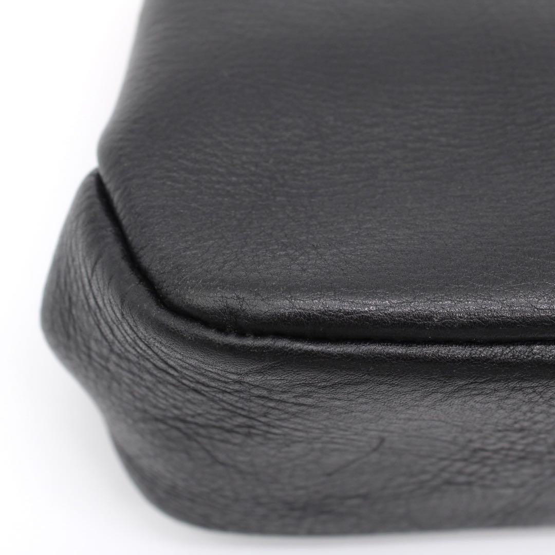 【美品】CLEDRAN ノム がま口 ポシェット ショルダーバッグ ブラック