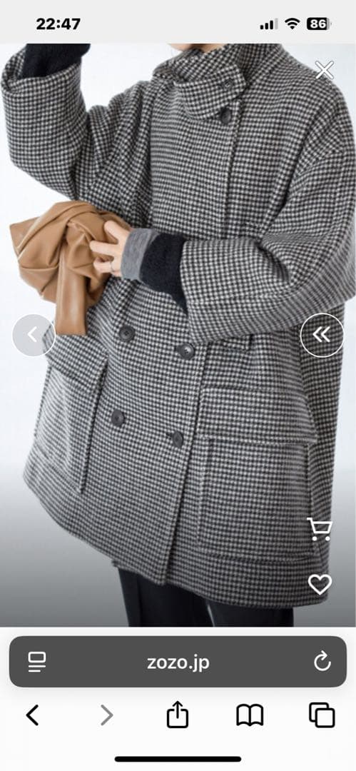 （スローブイエナ） メルトンビッグPコートSLOBE IENA