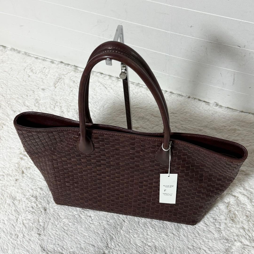 ⭐️新品未使用⭐️　マザーハウス　イントレチャート　ハンドバッグ　レザー　ブラウン