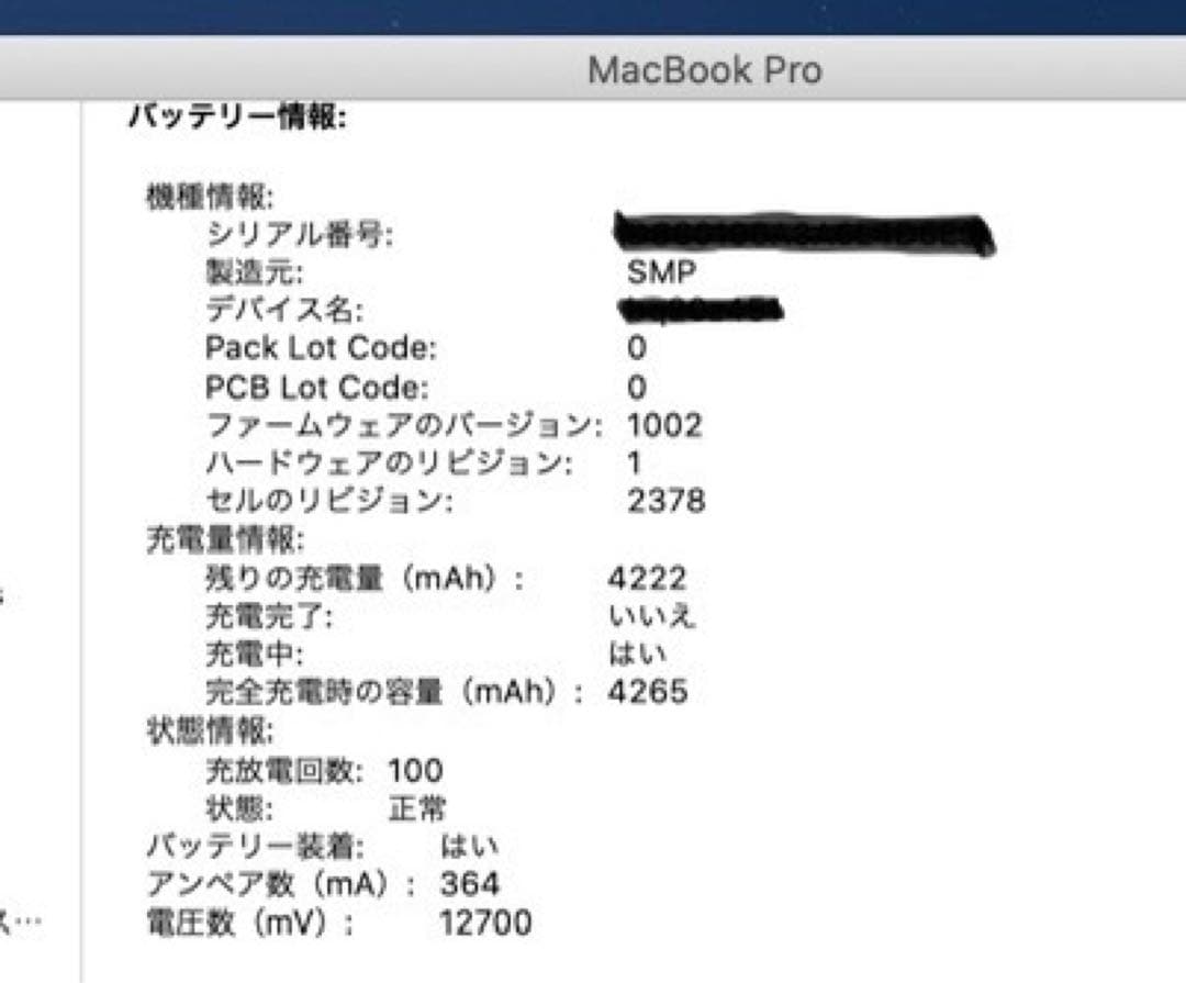 MacBook Pro 13インチ（Intelモデル）