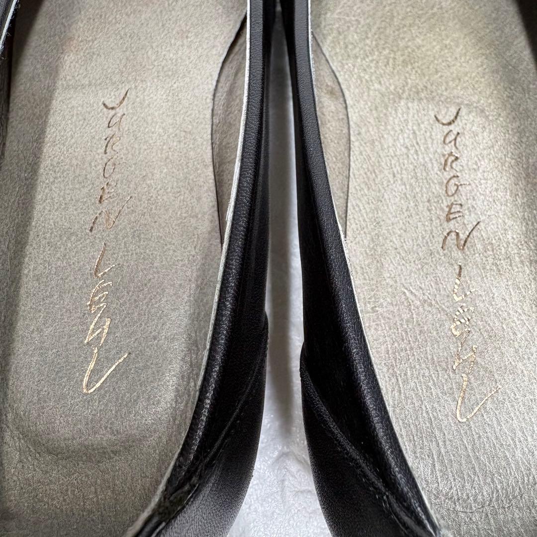 セール‼️【美品】 ヨーガンレール フラットシューズ レザー ブラック 23.5