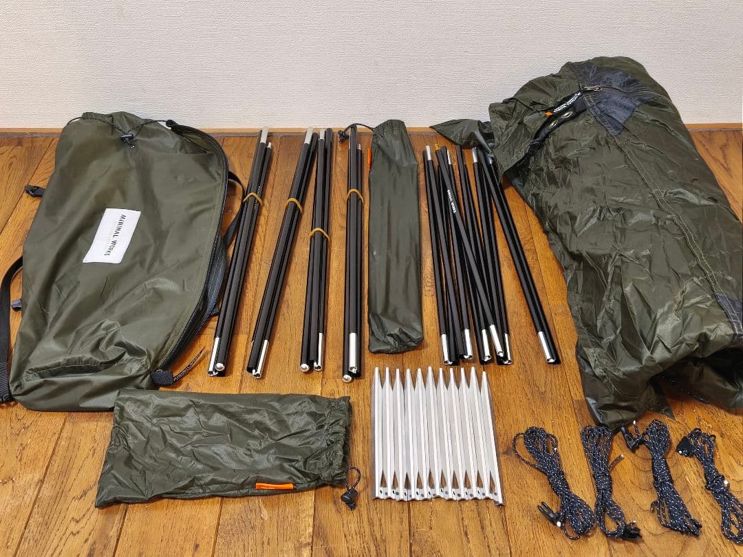 【美品】ミニマルワークス ジャックシェルターミニ サイドポールセット オリーブ