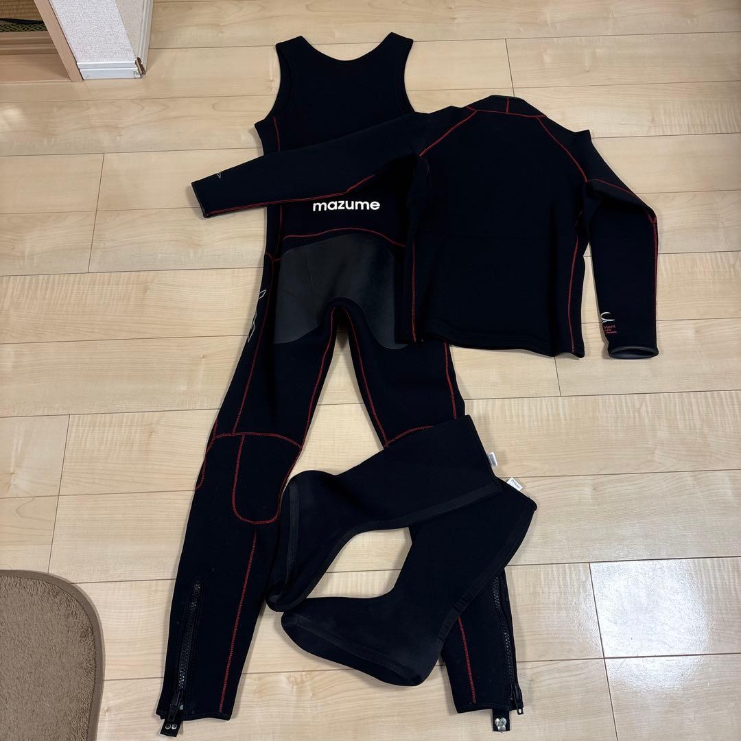mazume ウェットスーツ 上着・パンツ・靴下セット
