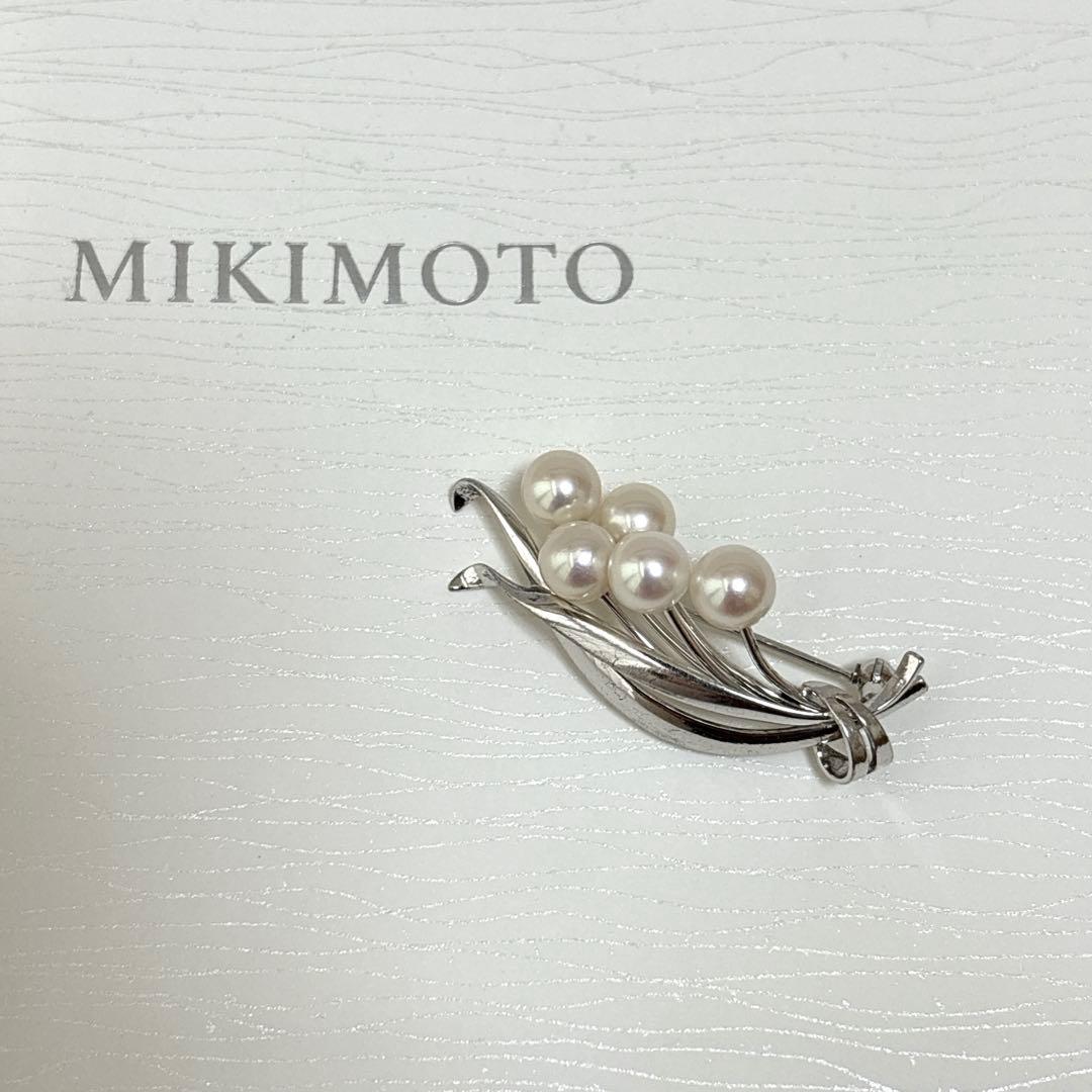 皇室御用達 MIKIMOTO ミキモト アコヤ真珠 パール ブローチ コサージュ