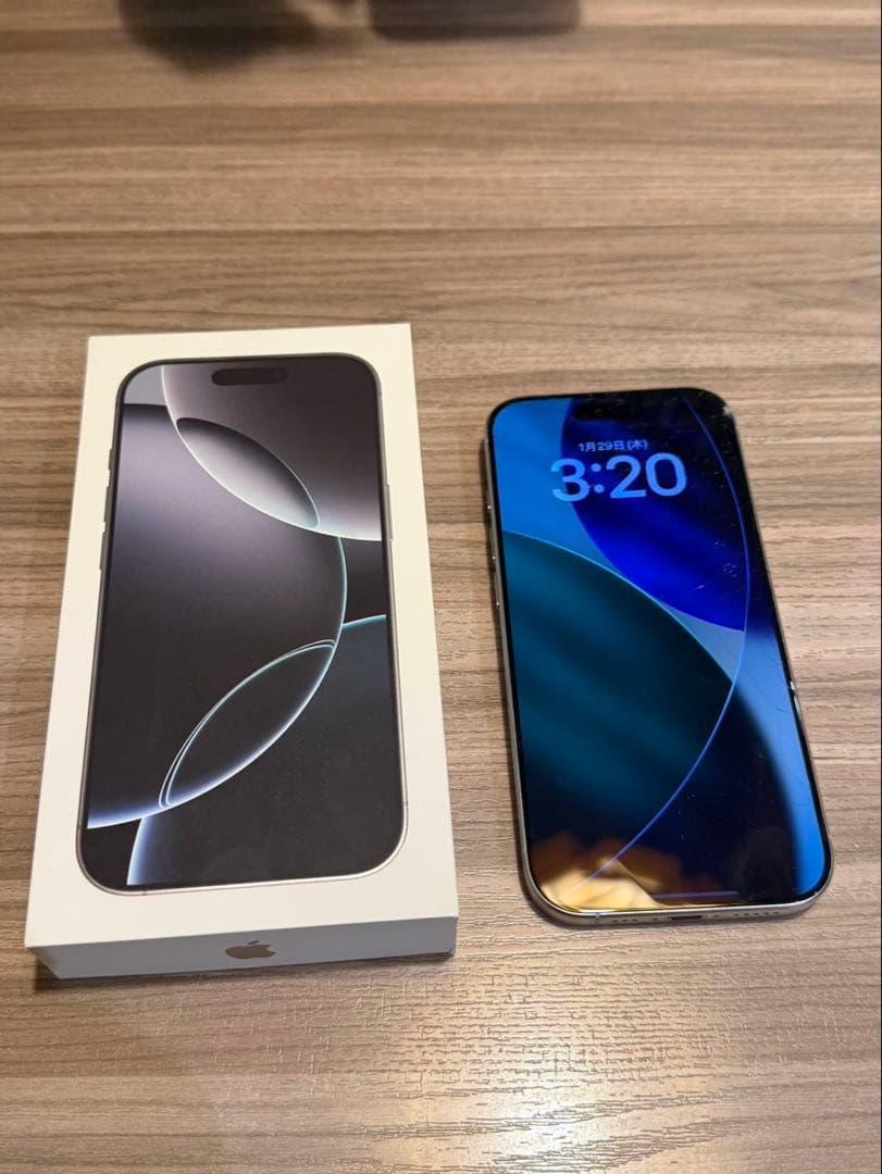 即購入◎Apple iPhone16Pro 256GB ホワイトチタニウム 本体