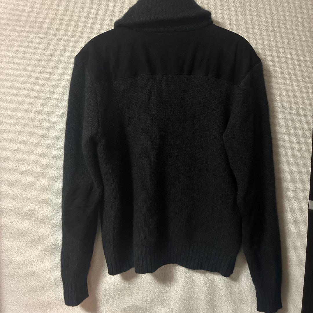 Ralph Lauren ショールカラーエルボーパッチニットカシミヤセーター　Ｌ