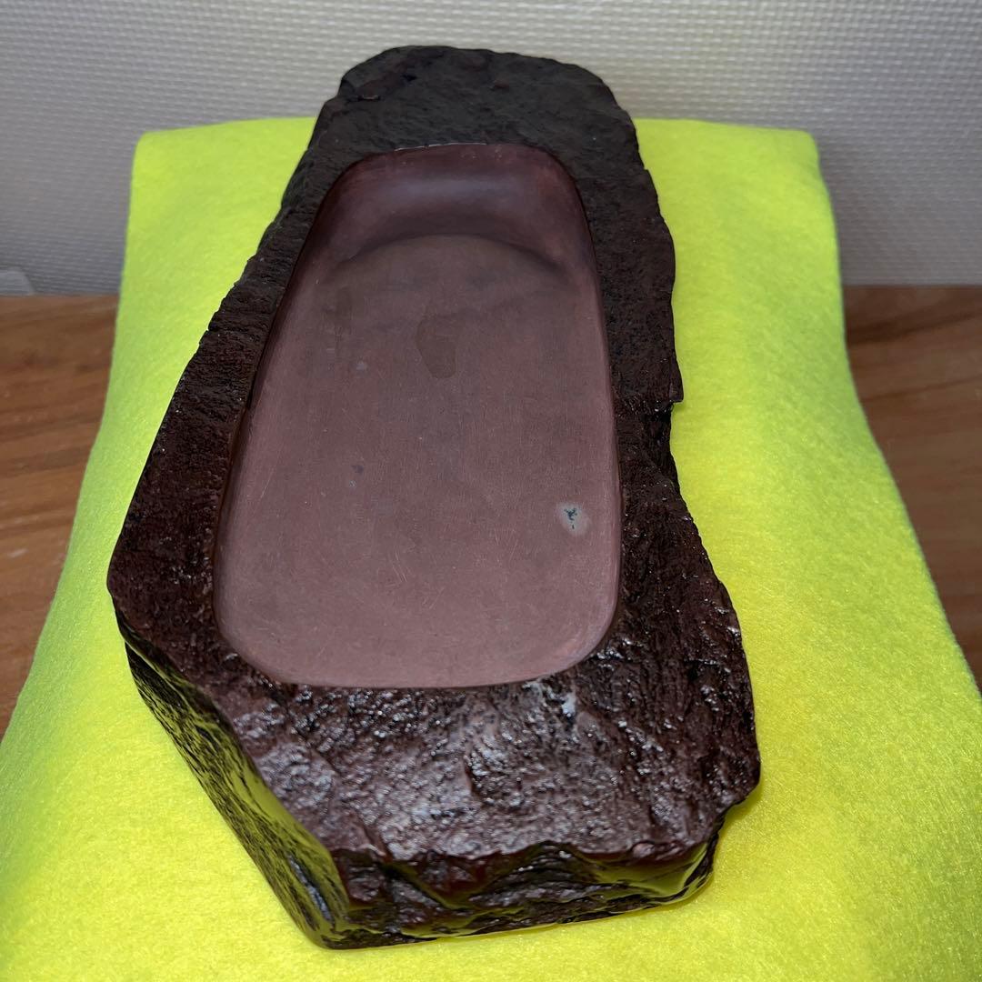 ⭕️赤間硯　新品美品　柳猛作　柳井赤間硯製作所　共蓋付き　工藝　3.5kg超