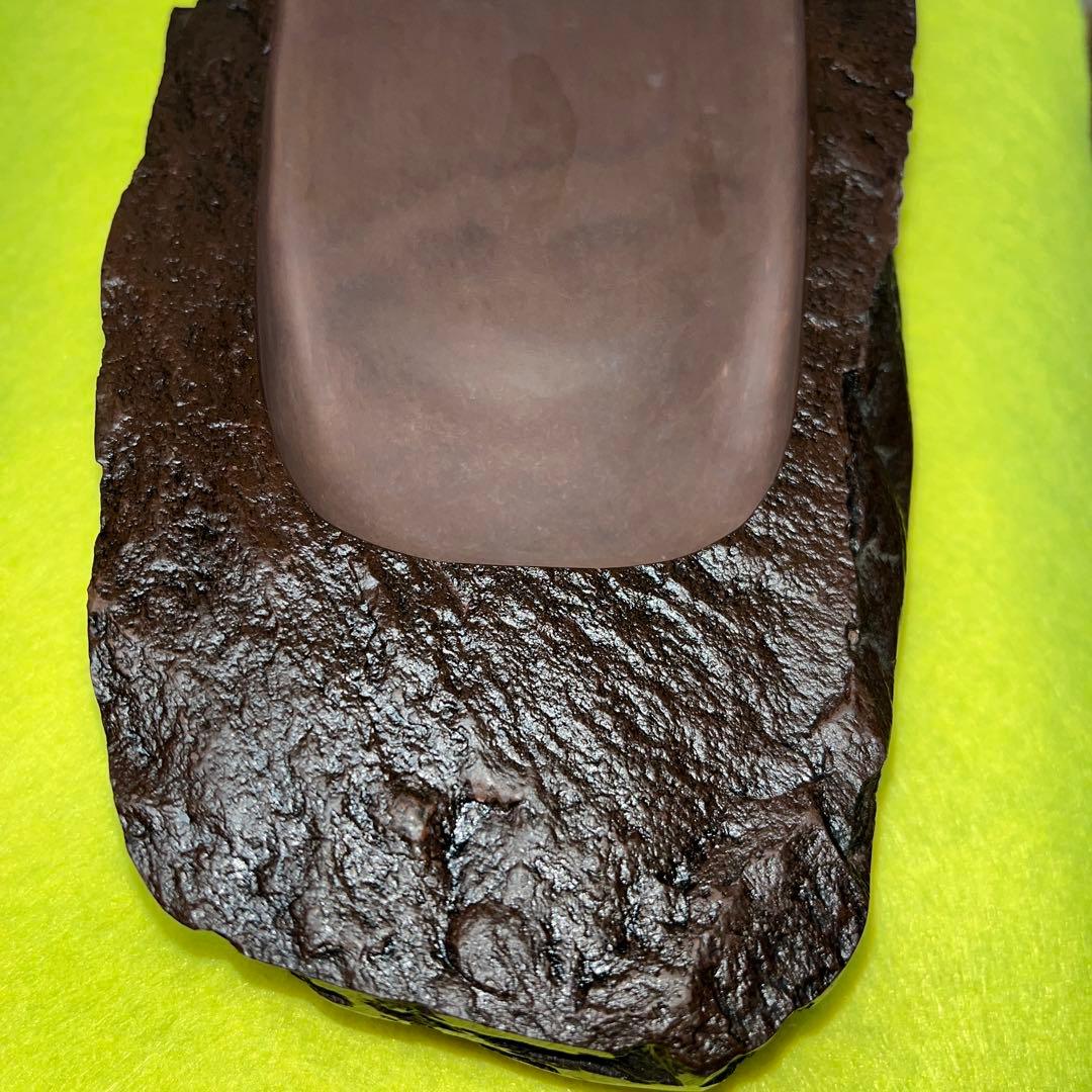 ⭕️赤間硯　新品美品　柳猛作　柳井赤間硯製作所　共蓋付き　工藝　3.5kg超