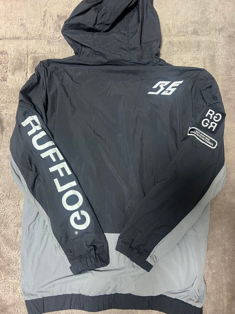 ⭐️新品未使用　ラフロッグ　ナイロンフードジャケット　サイズL ブラック