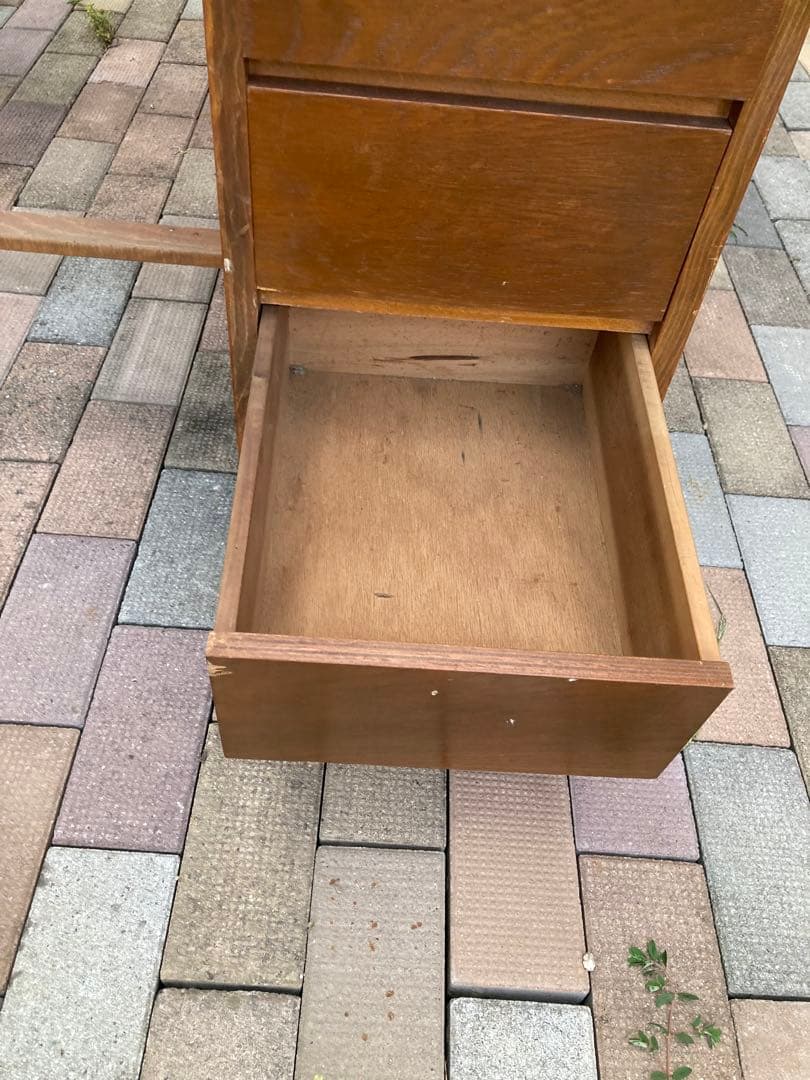 昭和レトロ　片袖机 古家具 勉強机 文机 ワークデスク アンティーク③