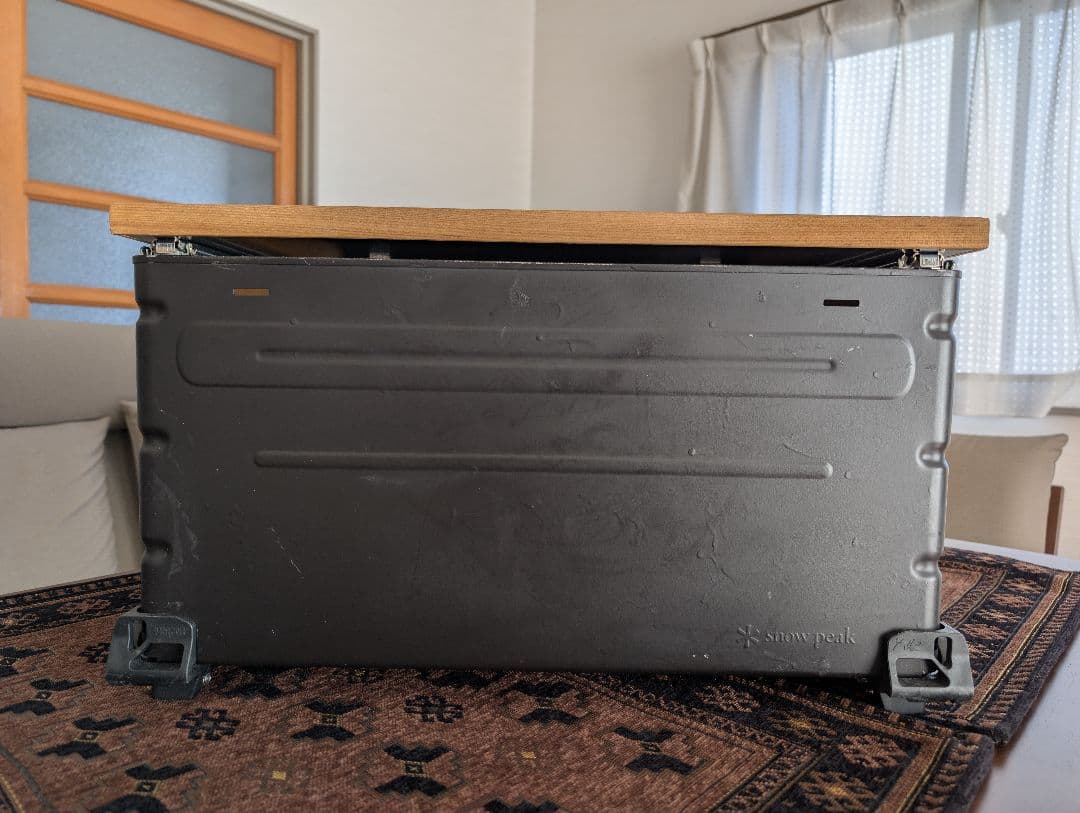 【3点セット】スノーピーク シェルフコンテナ50 バリスティクス脚付き（黒）