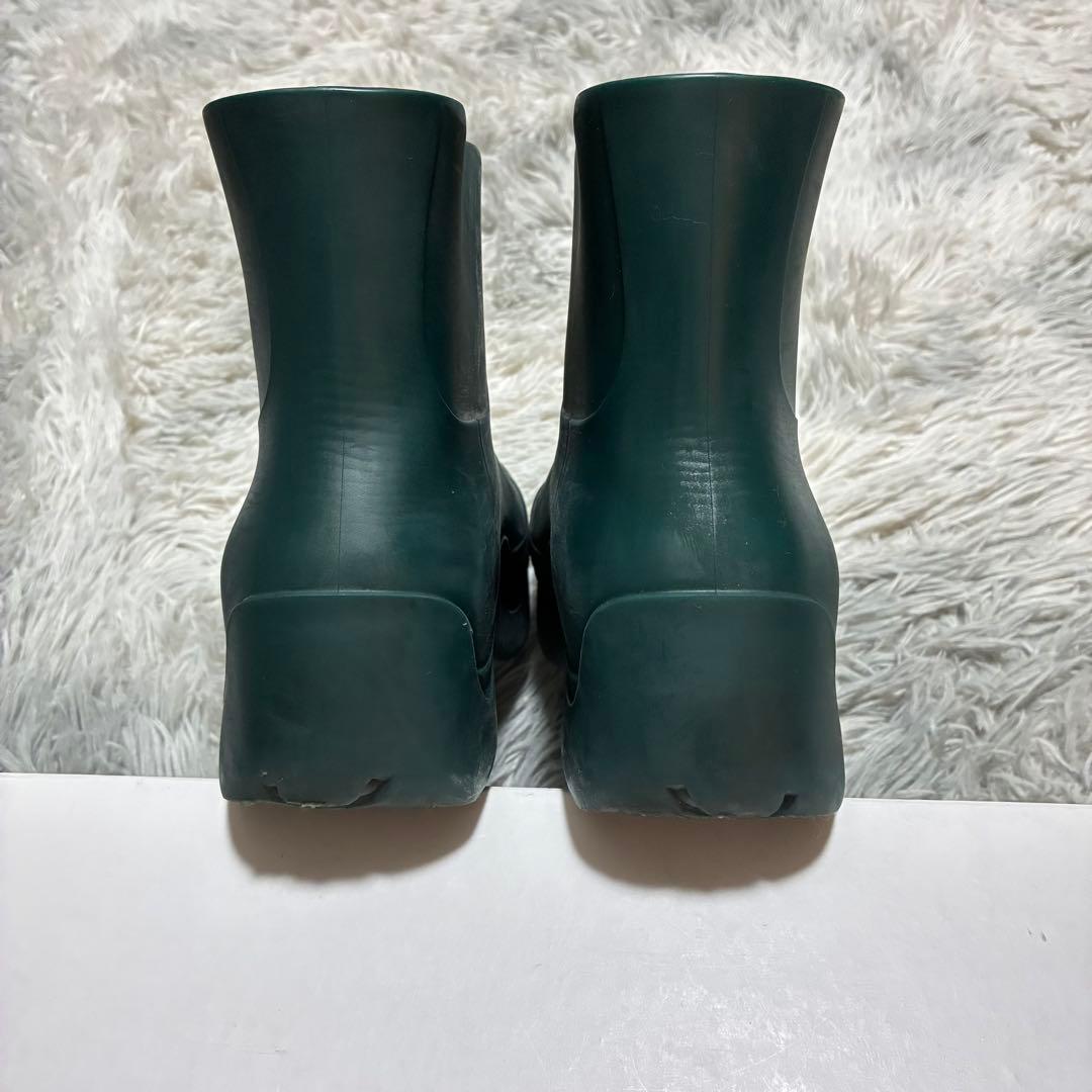 【良品】BOTTEGA VENETA パドルブーツ 38 イタリア製 グリーン