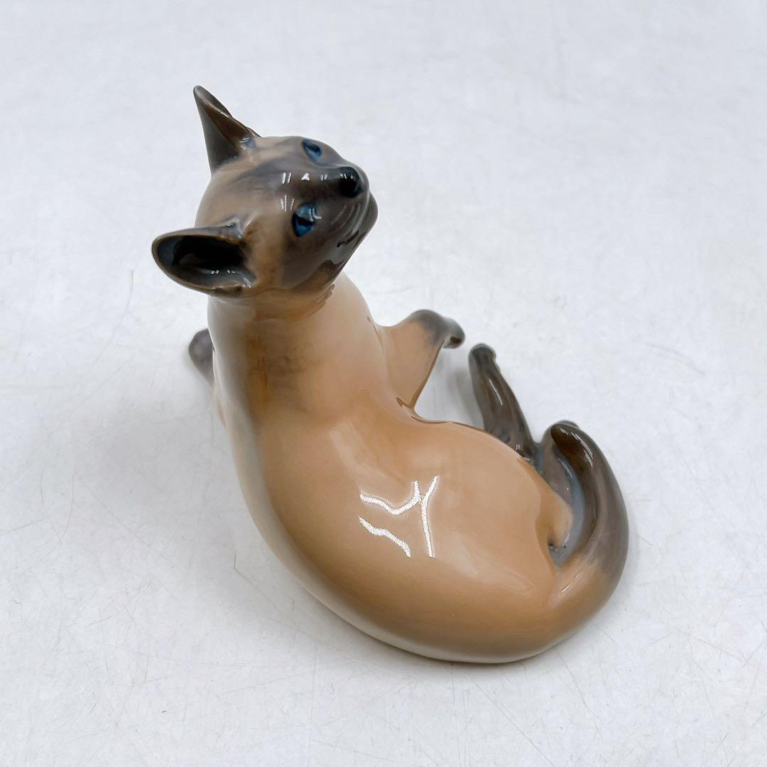 極美品 ロイヤルコペンハーゲン フィギュリン シャム猫 2862 陶器 置物 猫