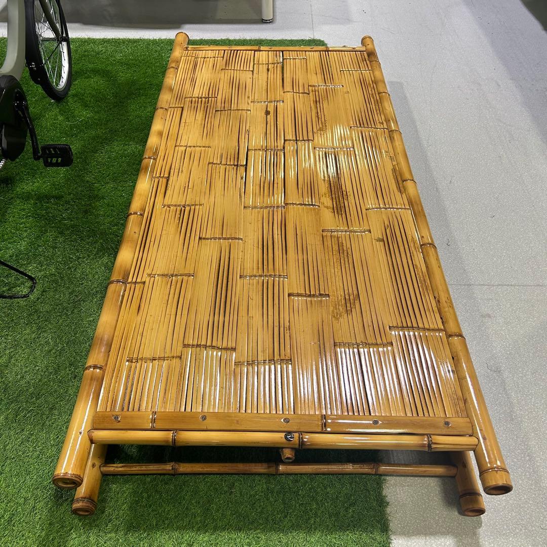 5789【美品】梅里竹芸 竹製 シングルベッド 健康ベッド 竹家具