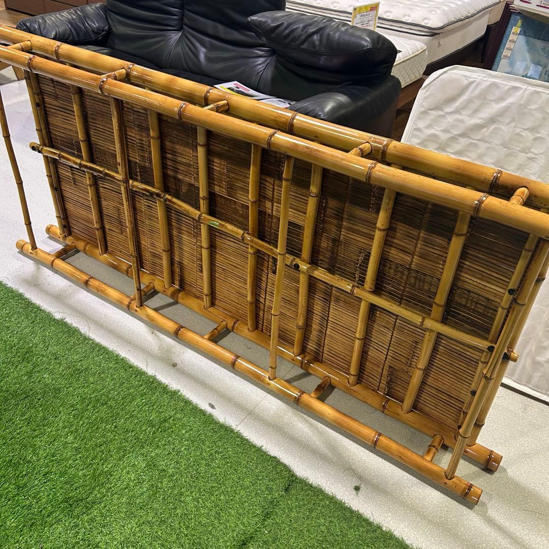 5789【美品】梅里竹芸 竹製 シングルベッド 健康ベッド 竹家具