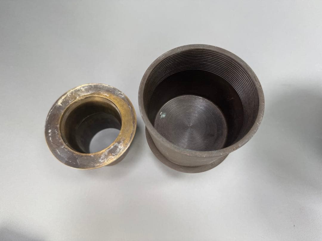 池坊　生け花　唐銅　花器　花瓶　華道具　高さ26.5cm 古流　未生流　龍生派