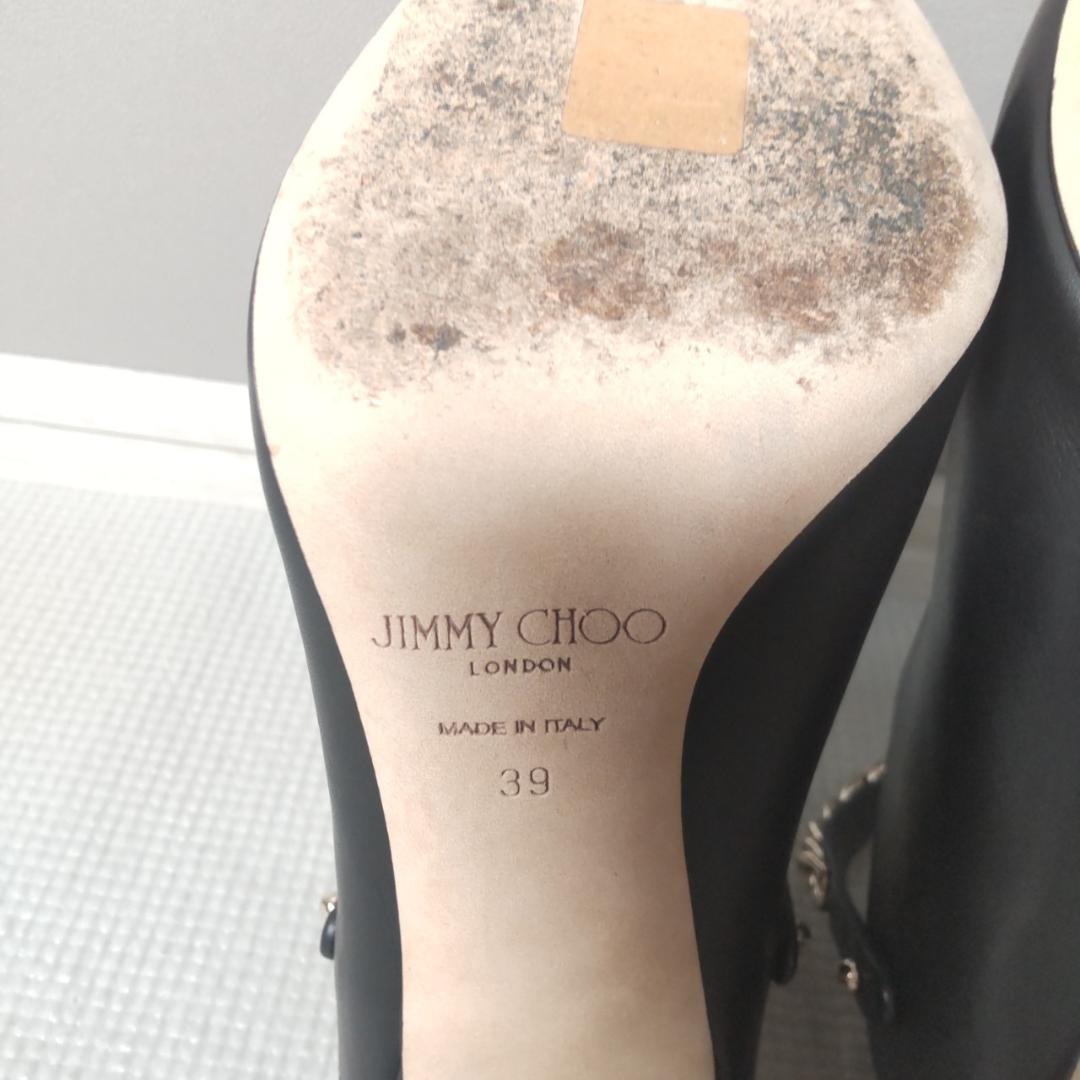 JIMMY CHOO LEXX100 ミュール 2WAY チェーン ハイヒール黒