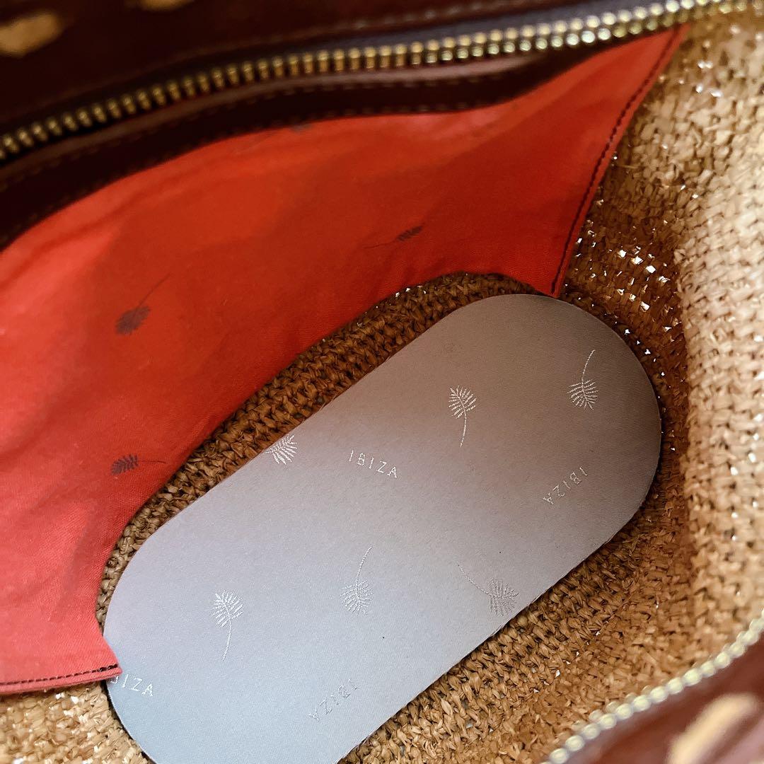美品✨IBIZA イビサ ラフィア かごバッグ ショルダーバッグ ナチュラル
