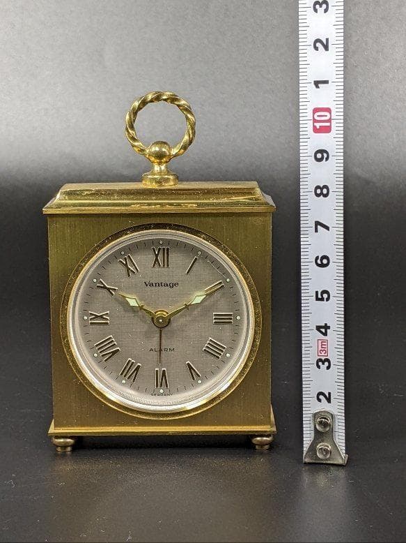 動画有◆稼働品◆Vantage アラームクロック 小型機械式手巻き時計 ドイツ製