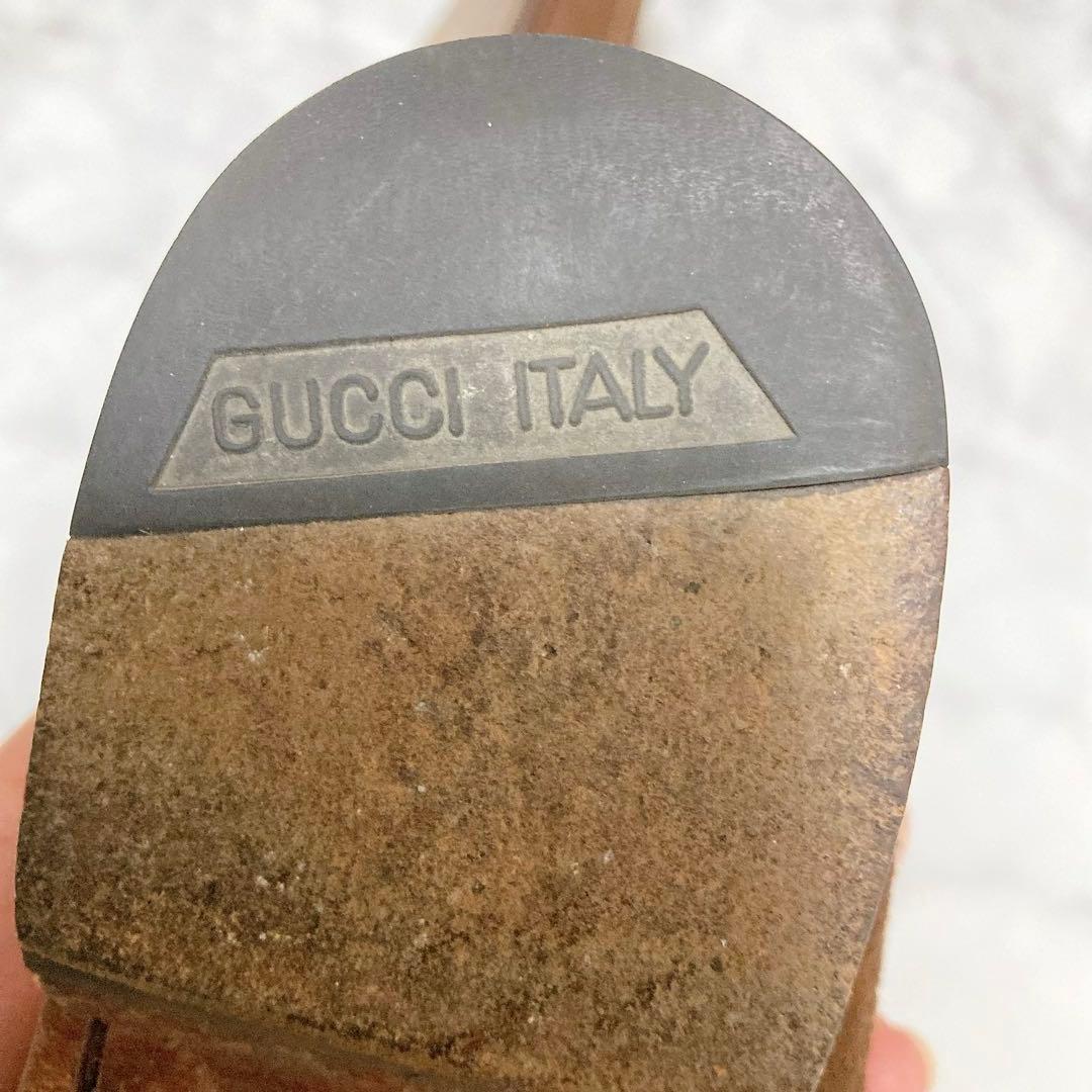 GUCCI グッチ　モカシン　スエード　ホースビットローファー　茶色　ブラウン