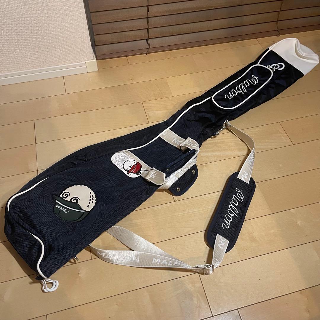 malbon マルポンゴルフ ゴルフバッグ ハーフキャディバッグ クラブケース紺