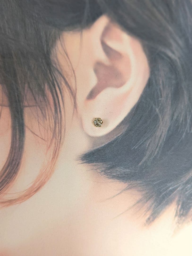 限定Sale！K18YG ♢片耳用♢天然 ダイヤモンドピアス
