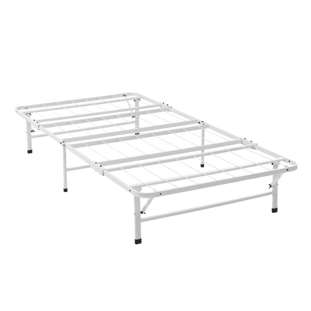 【マットレス付き】パイプベッド 折りたたみベッド シングル 組立簡単 ベッド収納