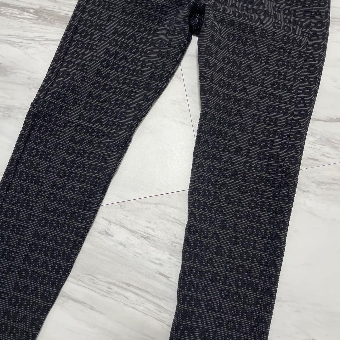 未使用級 近年⭐️マークアンドロナ ストレッチロングパンツ ジャガード 総柄 46