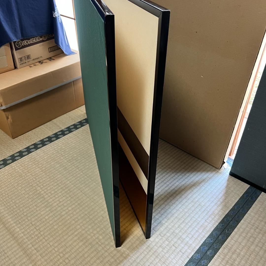 風炉先屛風　茶道具　金　銀　大き目　中古