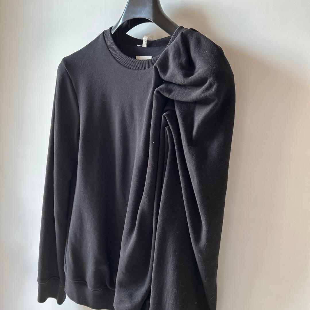 DRIES VAN NOTEN 黒 ドレープスウェット