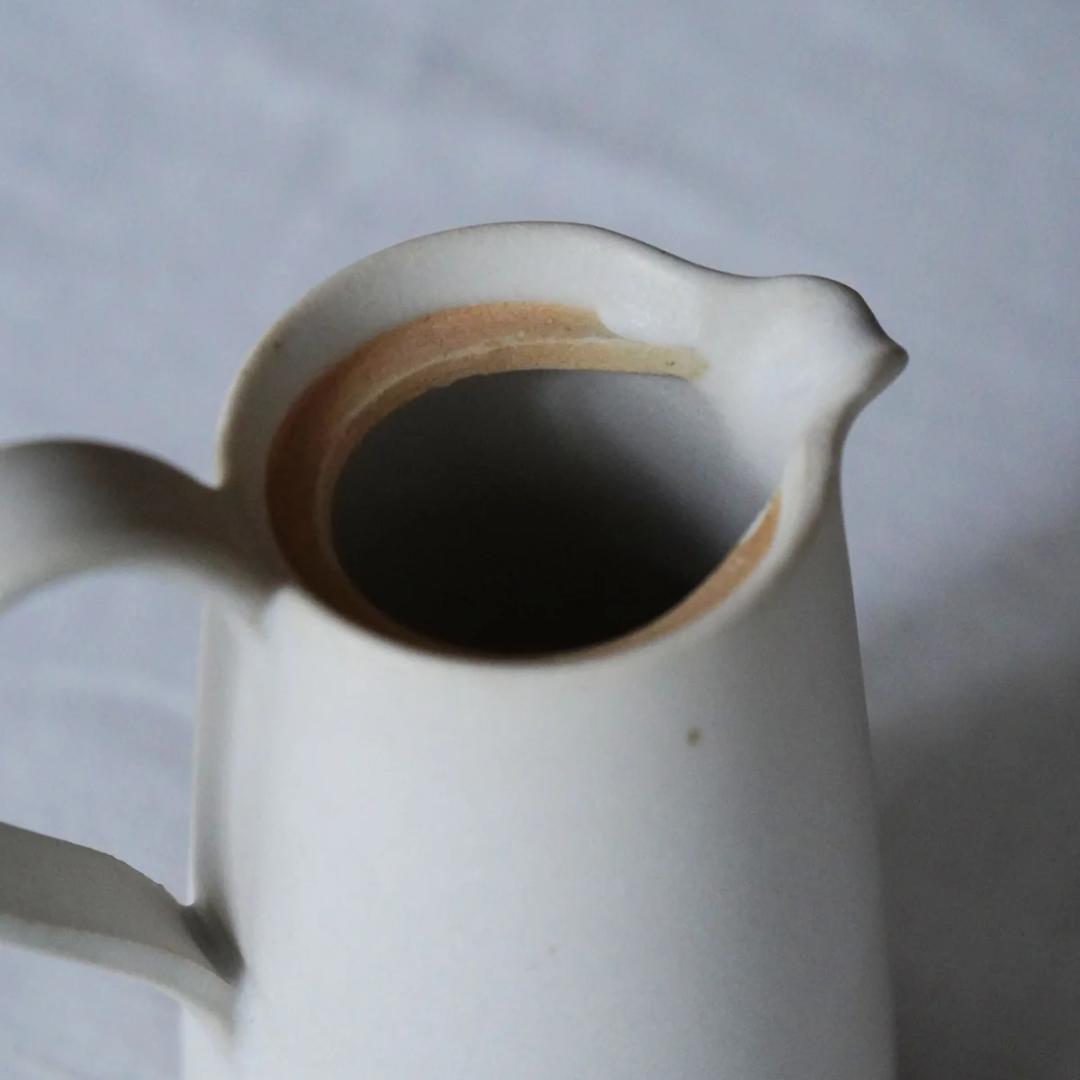 【新品】大和田友香 蓋付きピッチャー・カップ&ソーサー 2客 白マット