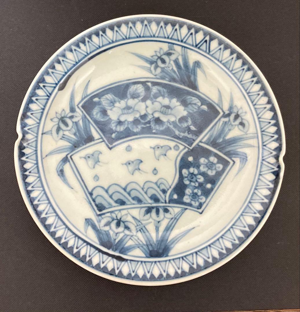 佐藤走波（六代）染付　なぶり組皿4枚