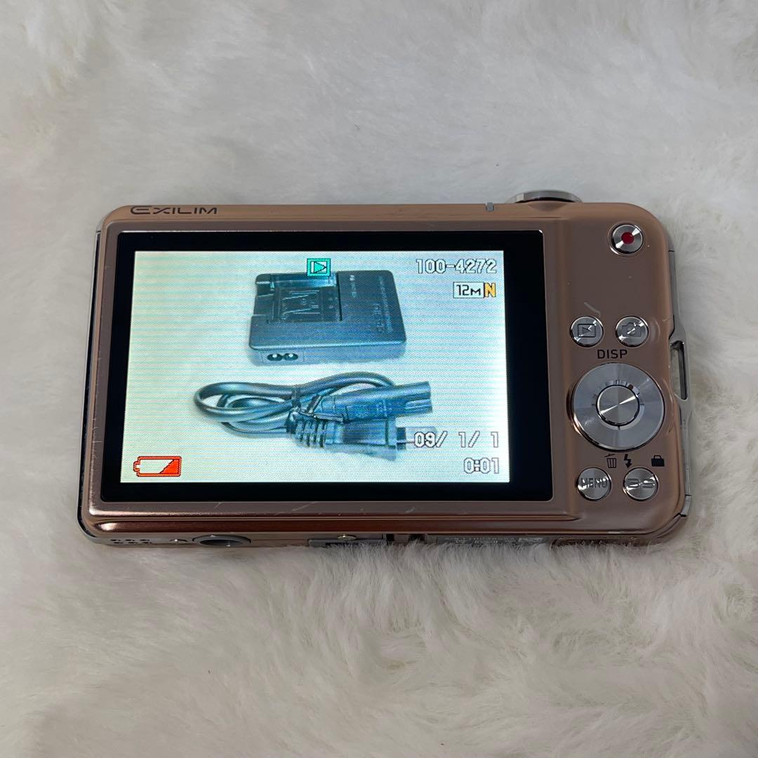 ピンクゴールド　CASIO カシオ　EX-S12 デジカメ　充電器付き