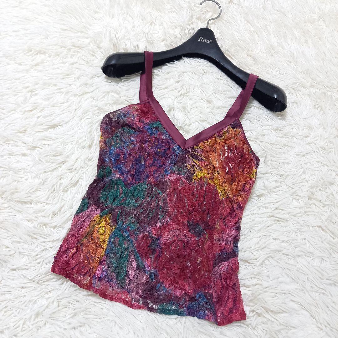 ●良品●　ドルチェ&ガッバーナ　D&G　キャミソール　花柄　レース　マルチカラー