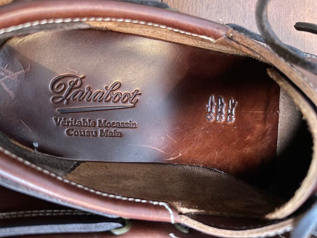 美品　PARABOOT VERITABLE MOCASSIN パラブーツ 7